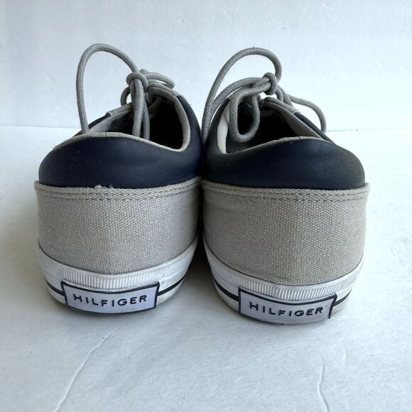 Tommy Hilfiger Phillie Sneaker Size 10 Gray Blue Canvas Skate Shoe TMPHILLIE-R - Picture 8 of 8